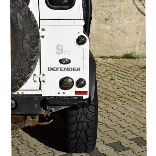 Typenschild 9TY für Land Rover Defender, silber